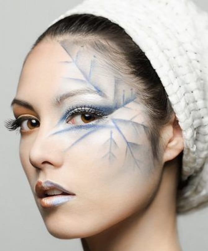 How to make Snow Maiden makeup for the New Year: fresh ideas 12