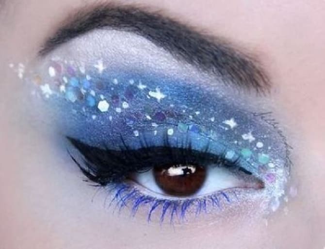 How to make Snow Maiden makeup for the New Year: fresh ideas 3