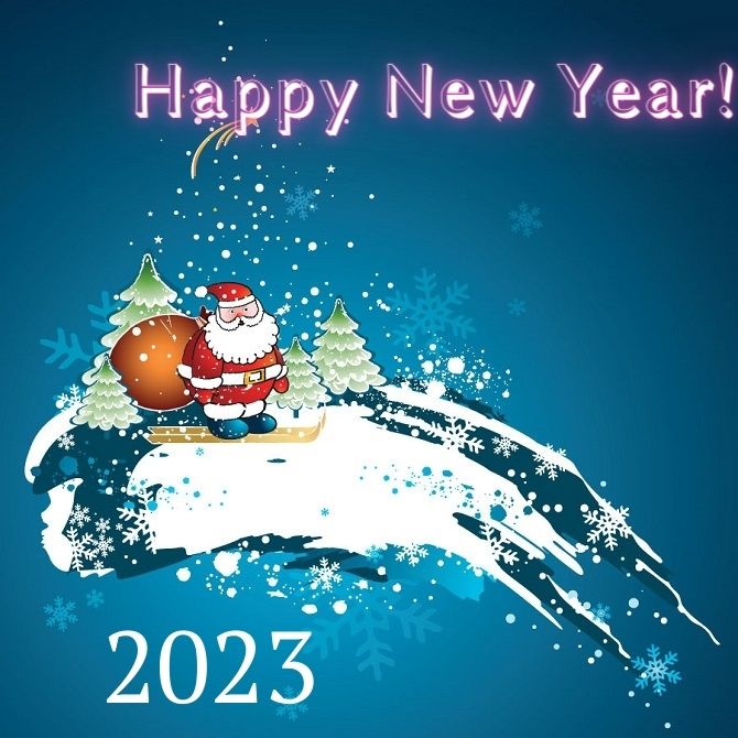 Congratulations on the New Year 2023: cool pictures, prose, poems 8