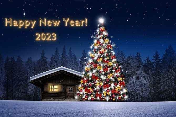 Congratulations on the New Year 2023: cool pictures, prose, poems 11