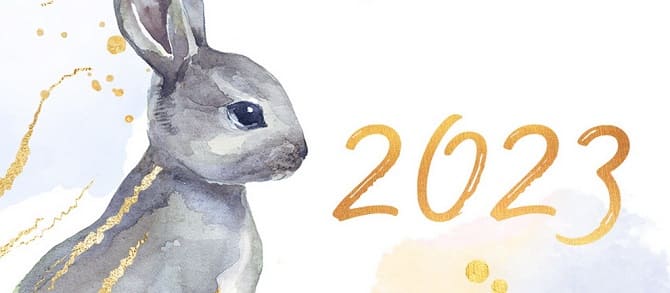 Neujahrsbilder für das Jahr des Hasen 2023 17