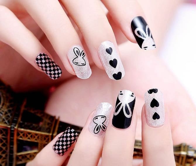 15+ Bunny Manicure Ideas for New Year 2023 5