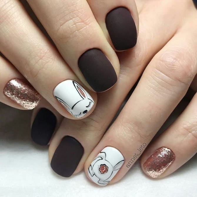 15+ Bunny Manicure Ideas for New Year 2023 17