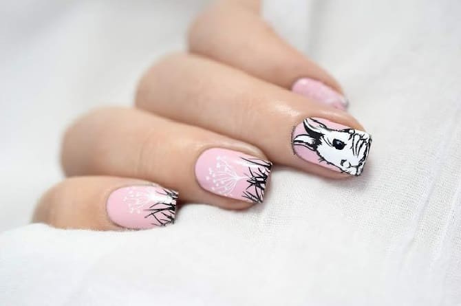 15+ Bunny Manicure Ideas for New Year 2023 12
