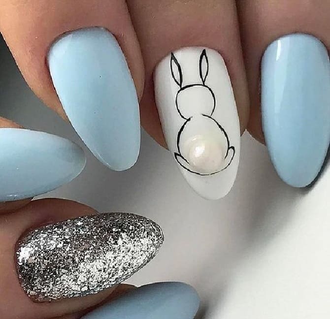 15+ Bunny Manicure Ideas for New Year 2023 16
