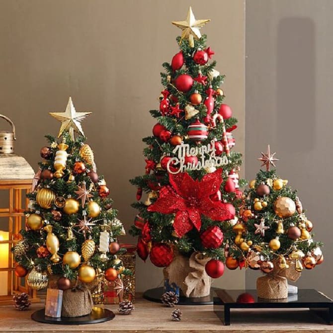 20+ ideas on how to decorate a Christmas tree in red 15