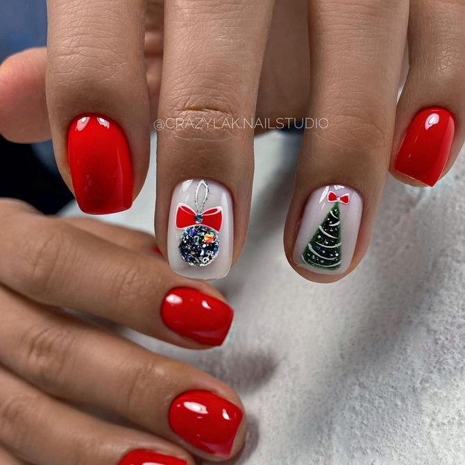 Christmas Manicure 2023: Beautiful Party Design Ideas 34