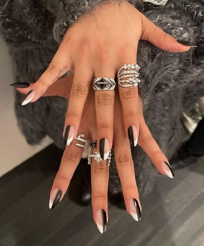 Maniküre im Stil von Wednesday Addams: Fotoideen für stilvolles Nageldesign 2