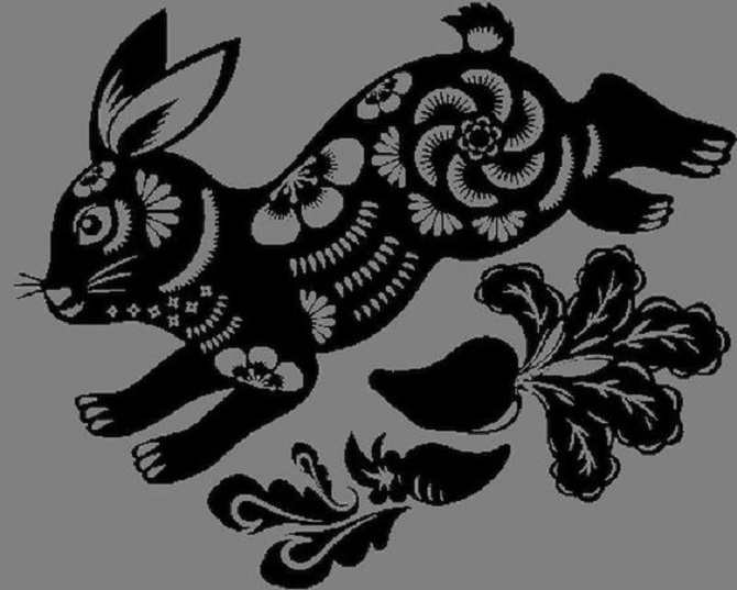 Vytynanki for the Year of the Rabbit 2023: beautiful templates and stencils for printing 11