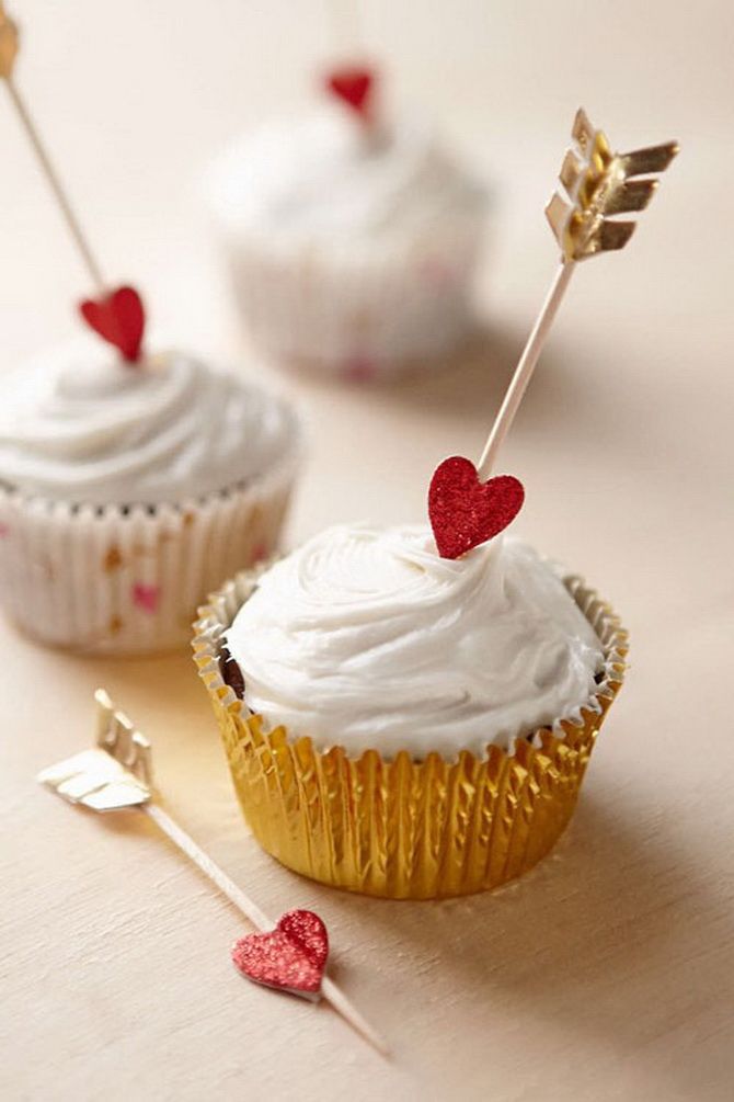So dekorieren Sie Cupcakes schön zum Valentinstag 21