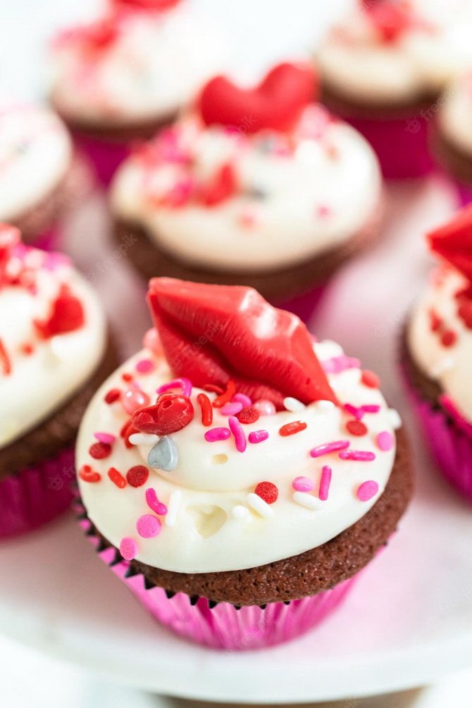 How to decorate cupcakes  for Valentine’s Day 36