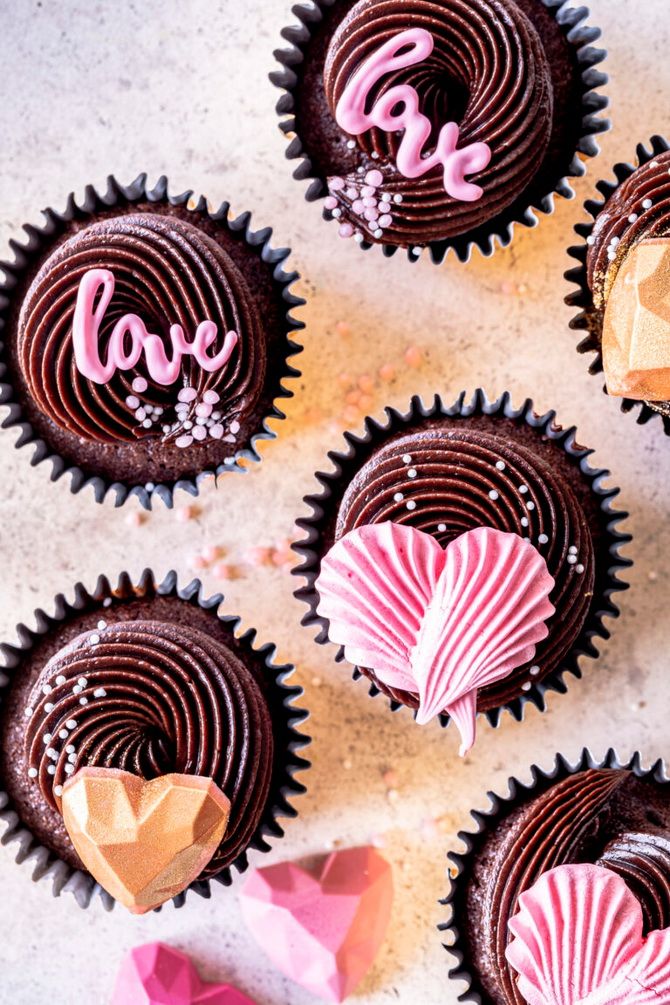 So dekorieren Sie Cupcakes schön zum Valentinstag 38