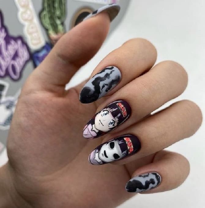 Anime Manicure: Best Ideas with Photos 11