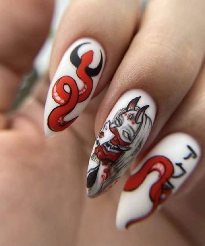 Anime Manicure: Best Ideas with Photos 13