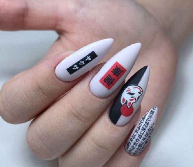 Anime Manicure: Best Ideas with Photos 14