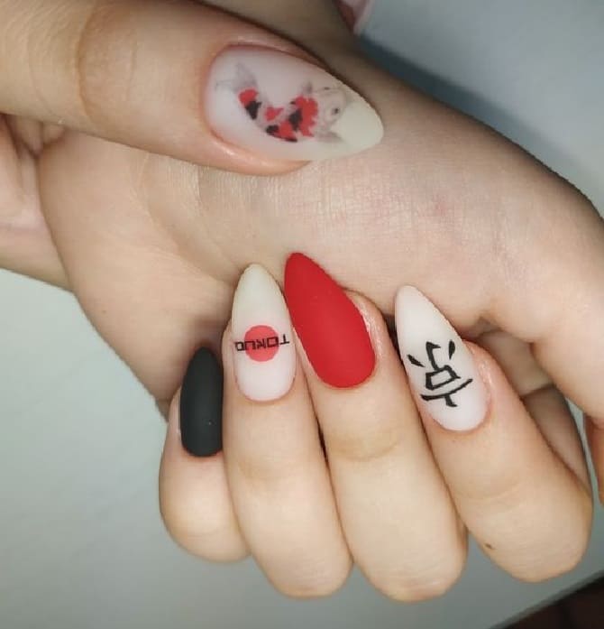 Anime Manicure: Best Ideas with Photos 15