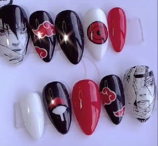 Anime Manicure: Best Ideas with Photos 4