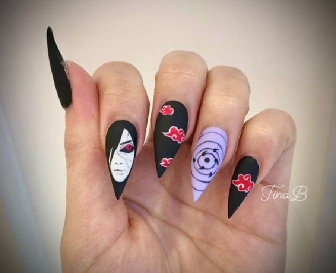 Anime Manicure: Best Ideas with Photos 5