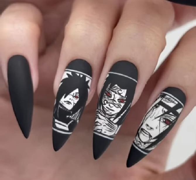 Anime Manicure: Best Ideas with Photos 7