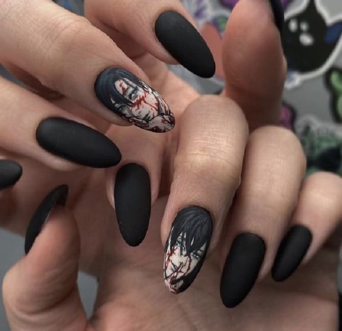 Anime Manicure: Best Ideas with Photos 8