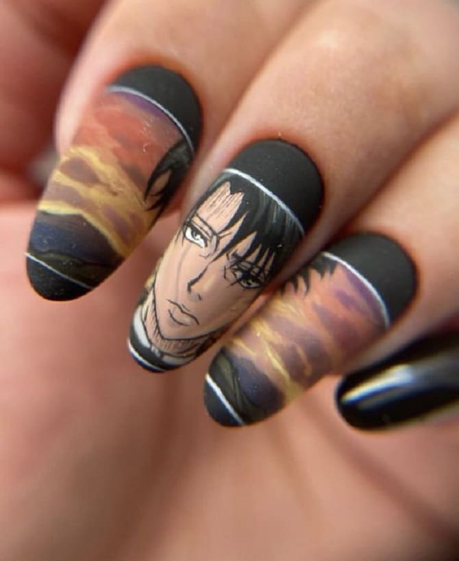 Anime Manicure: Best Ideas with Photos 9