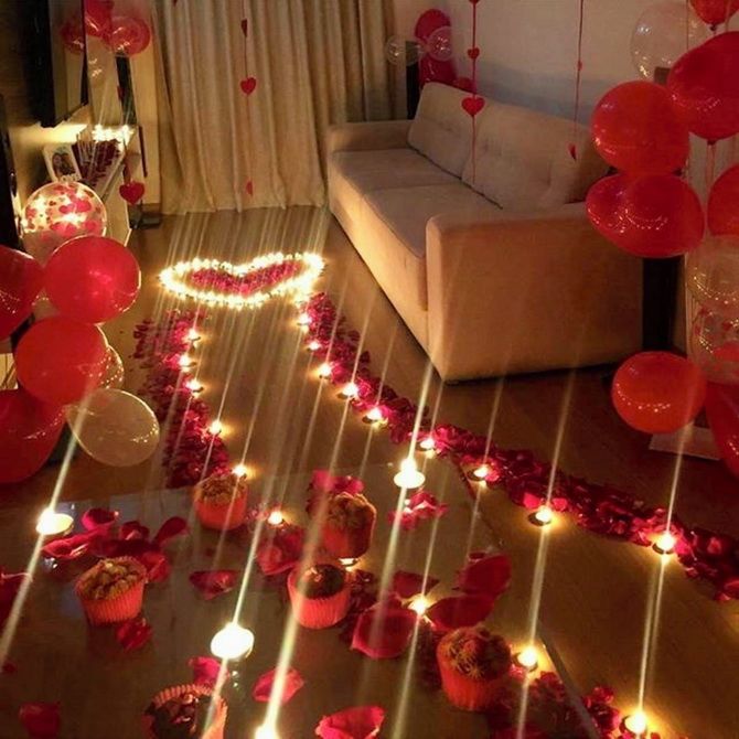 Wie man ein Haus zum Valentinstag dekoriert: einfache Deko-Ideen 13