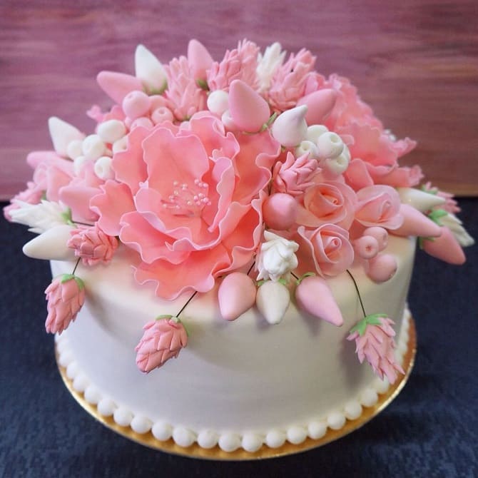 How to make cake flowers at home 22