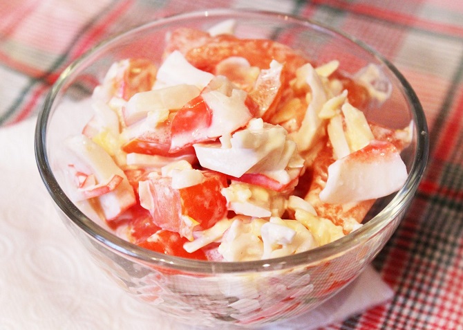 5 delicious salads with crab sticks 5