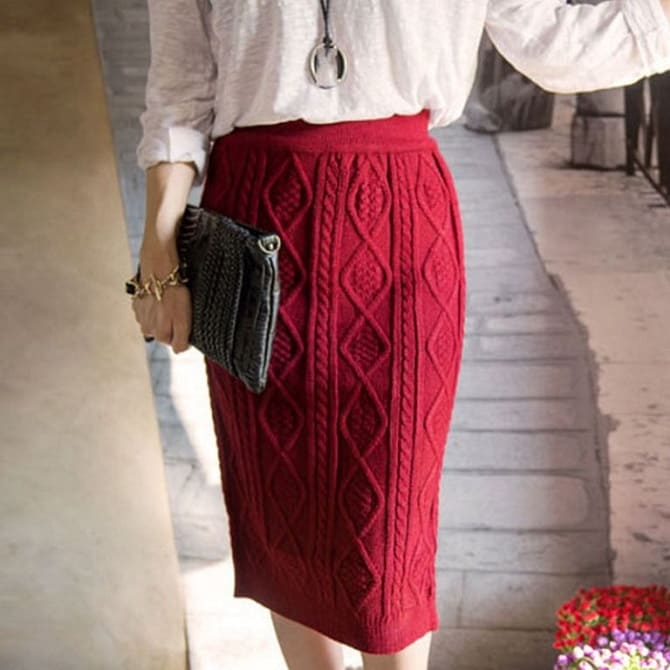 Knitted skirt for winter 2024: how to wear a fashion trend? 14