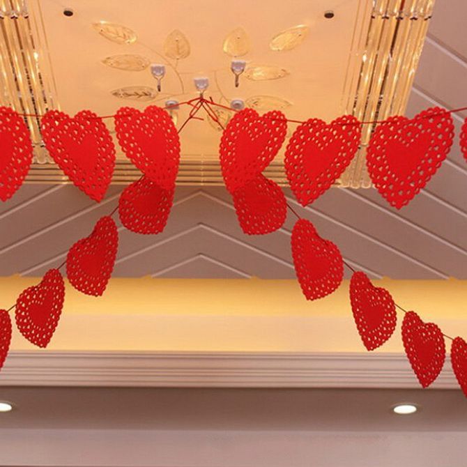 Wie man ein Haus zum Valentinstag dekoriert: einfache Deko-Ideen 14