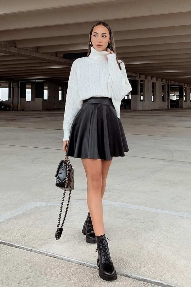 Fashionable black skirt: how to wear in 2023 and what to combine with? 8