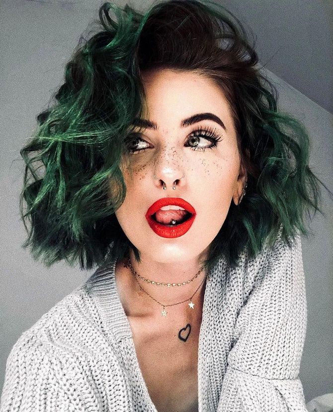 40 ідей фарбування волосся у зелений колір: як підібрати вдалий відтінок 14