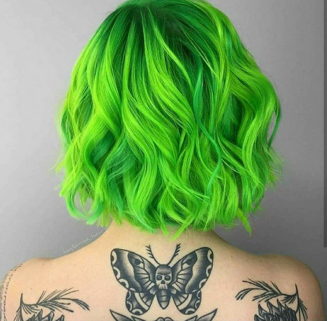 40 идей окрашивания волос в зеленый цвет: как подобрать удачный оттенок 24