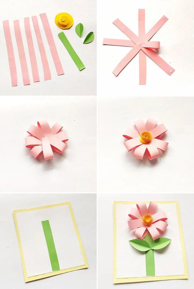 DIY einfache Papierblumen: Basteln für den 8. März für Oma 7