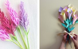 DIY einfache Papierblumen: Basteln für den 8. März für Oma