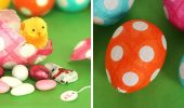 Original craft with children: paper Easter eggs