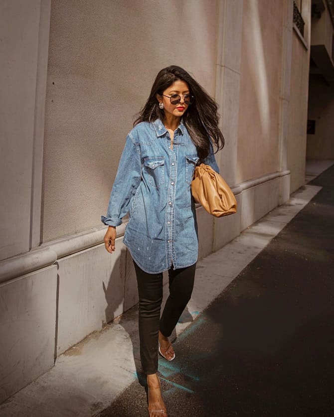 Denim Aesthetic | Denim Trending | Ladies Denim Shirt | Denim outfit for  women, Jacket outfit women, Shirt outfit women