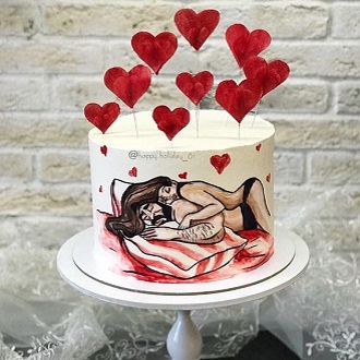 So dekorieren Sie einen Kuchen zum Valentinstag: schöne Dekoration von süßen Geschenken 15