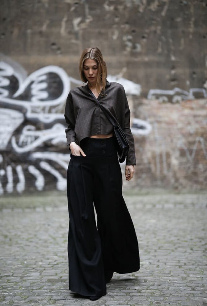 How to wear wide leg pants with a shirt 2023: fashion tricks (+ bonus video) 2