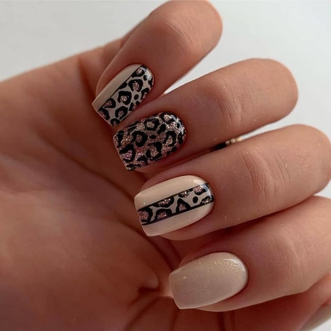 Leopard manicure 2023-2024: current trends in nail design 14
