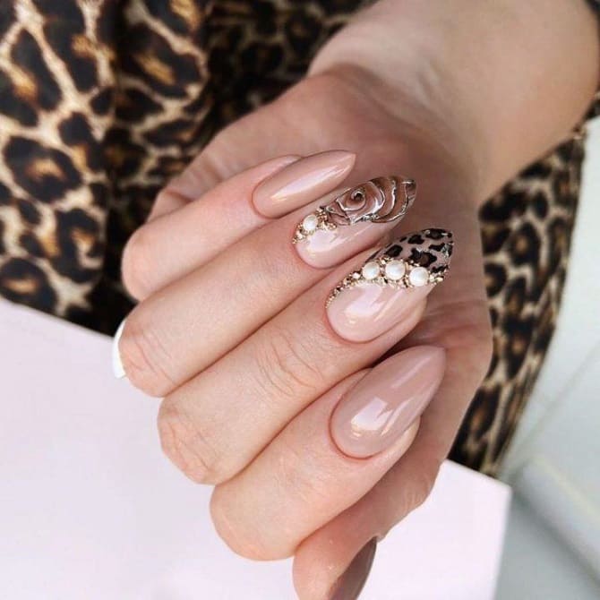Leopard manicure 2023-2024: current trends in nail design 16