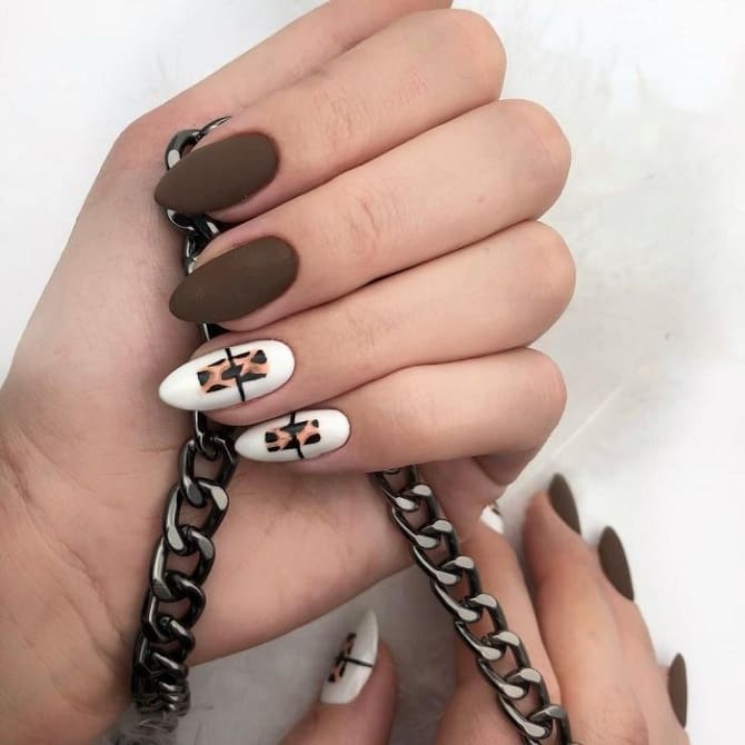 Leopard manicure 2023-2024: current trends in nail design 18