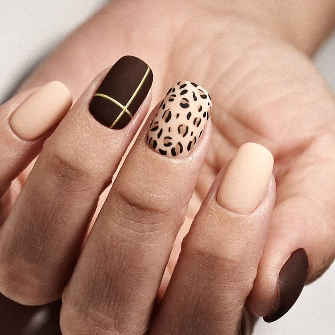 Leopard manicure 2023-2024: current trends in nail design 9