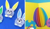 4 ideas for Easter crafts for children from paper and cardboard (+ video)