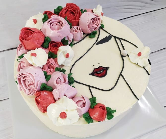 How to decorate a birthday cake for a woman: photo ideas (+ bonus video) 11
