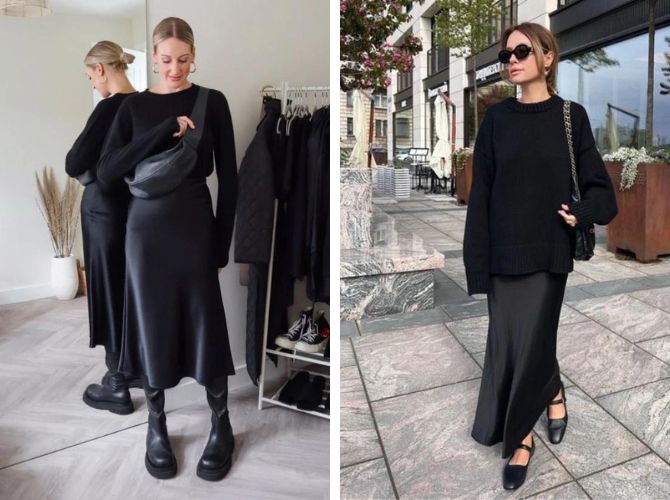 So kreieren Sie total schwarze Looks: stilvolle und elegante Optionen 4