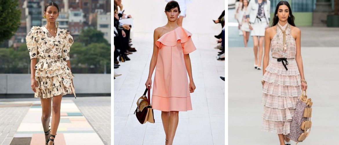 Fashionable dresses with frills for spring-summer 2023 (+ bonus video)