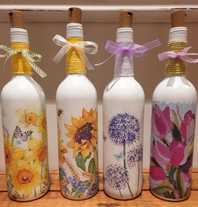 How to beautifully decorate a bottle with your own hands (+ bonus video) 14