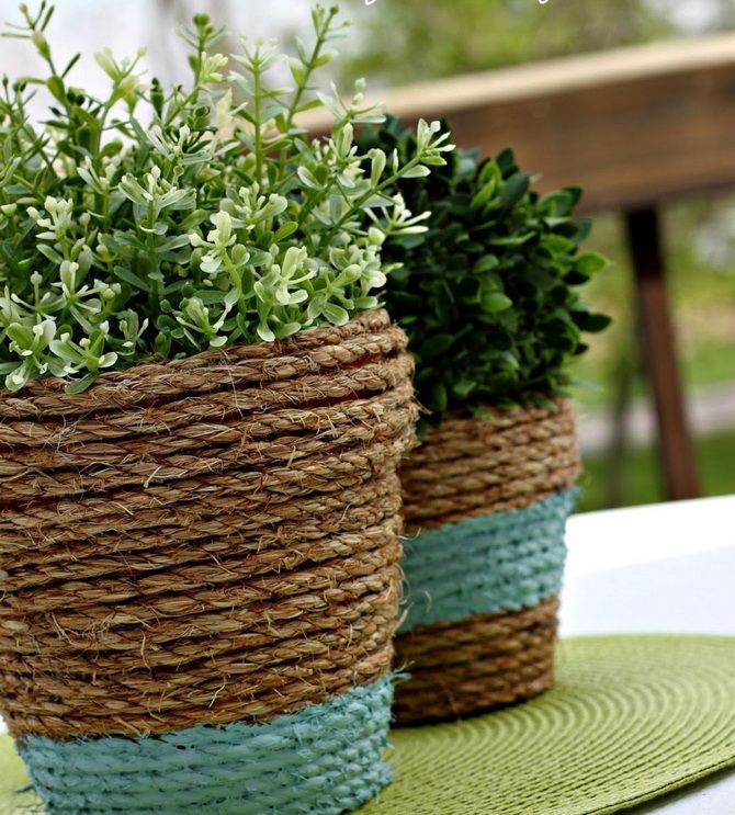How to decorate a flower pot with your own hands (+ bonus video) 13