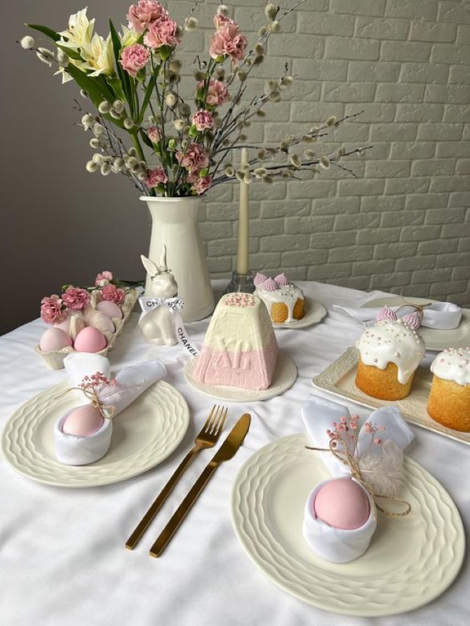 So dekorieren Sie einen Tisch zu Ostern: Deko-Ideen (+ Bonus-Video) 2